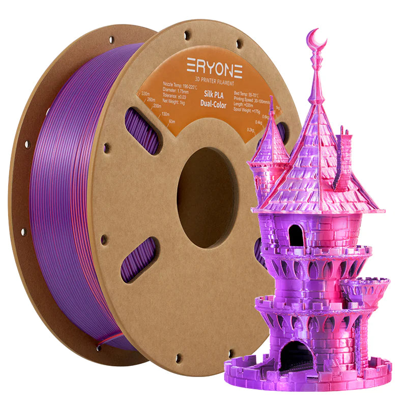 ERYONE Silk Dual-Color PLA Filament for 3D Printers