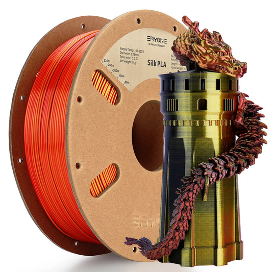 ERYONE Triple-Color Silk PLA Filament for 3D Printers