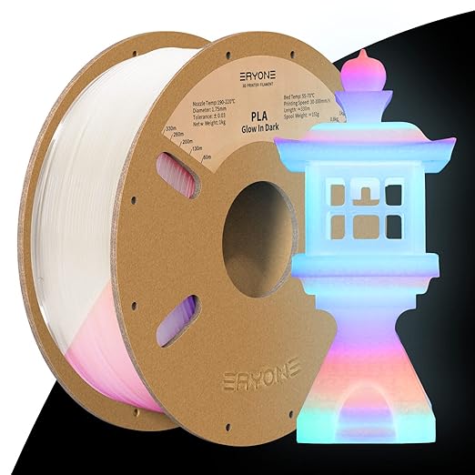Eryone Glow In The Dark PLA Filament for 3D Printers