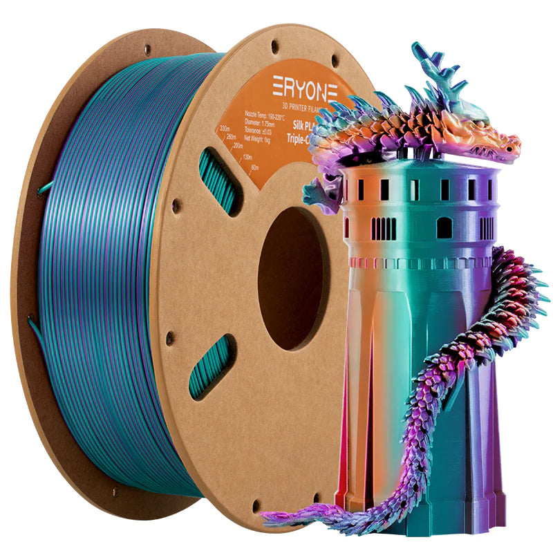 ERYONE Triple-Color Silk PLA Filament for 3D Printers