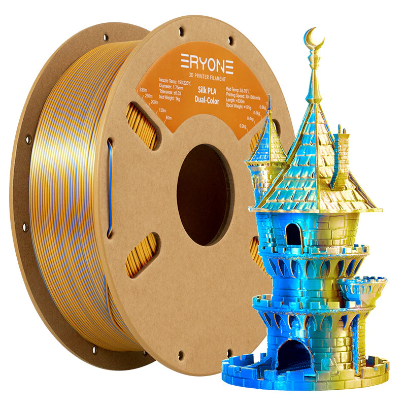 ERYONE Silk Dual-Color PLA Filament for 3D Printers